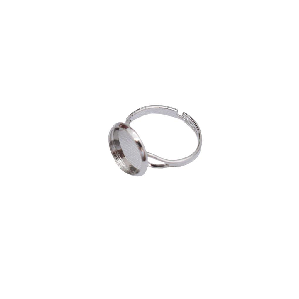 Brass Ring Base Portable DIY Fashionable Adjustable Open End Solid Color 12mm Jewelry Making Holder Findings Accessories