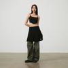 MLB College Style New York Yankees SS24 Embroidered Logo High-Waisted Pleated Skirt Shorts Women skirts Black 3FSKV0143-50BKS