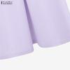 ZANZEA Women Short Sleeve Blouse and Skirts Casual Two Piece Suit Sets