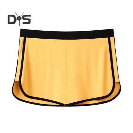 

Мужские шорты, нижнее белье с треугольной подкладкой, эластичным поясом, двухслойным дизайном, брюки 3 в 1, трусы-кюлоты, трусы-боксеры 4XL жёлтый