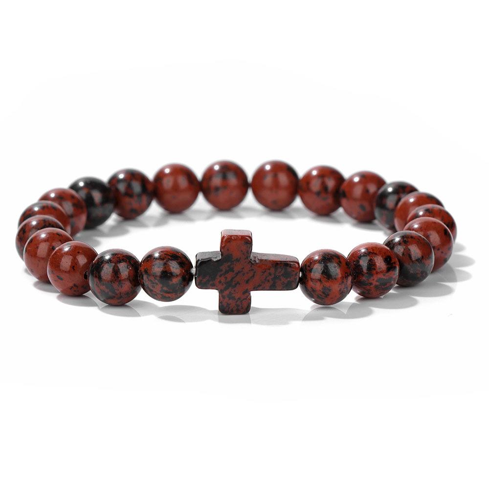 JYL TS Bracelet Triple-Layer  Volcano Stone Beaded Enhances Vitality & Protection golden swan