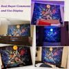 Racing Uv Blacklight Fluoresce Tapestry Room Decoration Neon-Lit Anime Car Aesthetic Wall Hanging Party Decor Backdrops Cloth