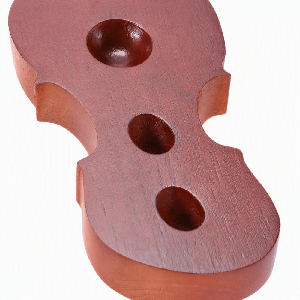 Rosewood Color Non-Slip Endpin Rest Cello Shape Wooden Endpin Anchor Floor Protection