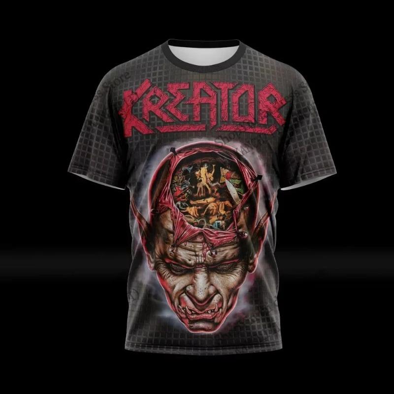 Nové Rocková kapela Kreator Tour 3D Potisk Tričko Pánské Dámské Móda Ležérní Oversized Krátký Rukáv Tričko Trend Street Style Vrcholy