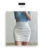 Korejská Dongdaemun Sukně s vysokým pasem a sklady - Slim, Sexy a Trendy Móda pro ženy