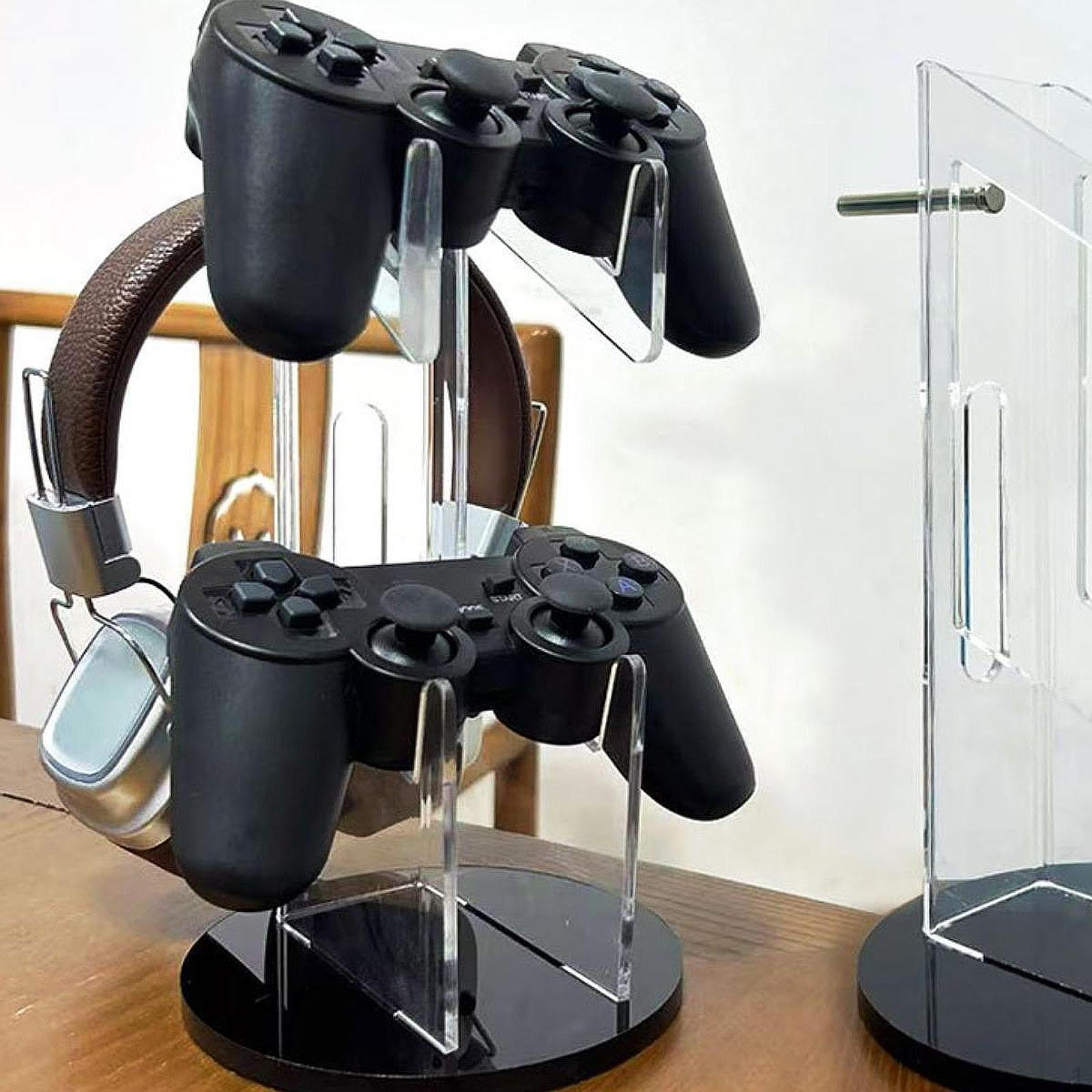 

Controller Holder Stand Organized Convenient Acrylic Stable Headset Desk Mount for Disc 13cm