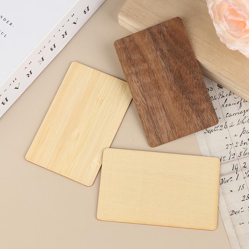 Holz Rohling NFC-Karte 13,56 MHz RFID-Tag 504 Bytes 215Ntag Chip Mitgliedschaft Kontaktlos Soziale Erkennung Lasercard