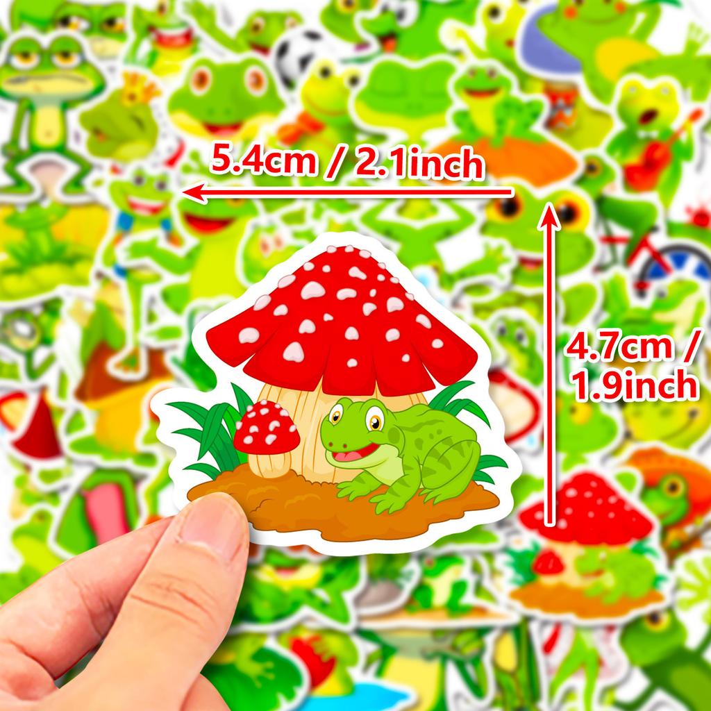 50 Cartoon Guagua Series Stickers Fun DIY Children's Stickers Focus On Animal Little Frog