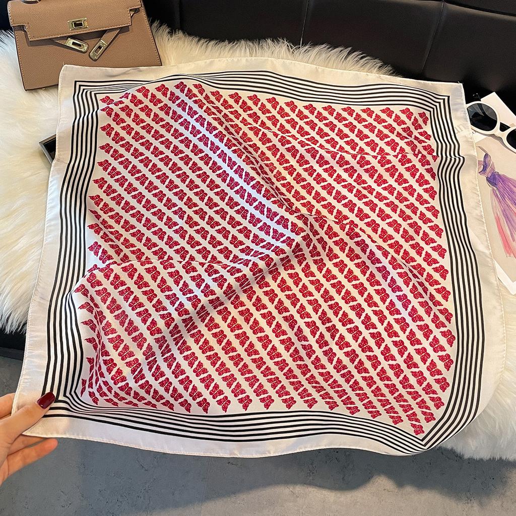 Light Luxury High-End Imitation Silk Scarf Summer Classic Silk Chinese Scarf Shawl Scarf Women'S