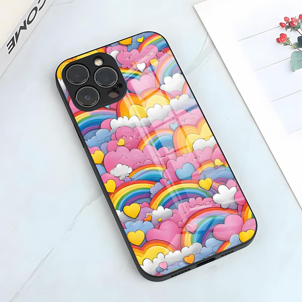 Cartoon R-Rainbow Brite Phone Case For IPhone 17 Pro Max 15 Pro 16 14 Plus 12 13 Mini 11 Pro Shockproof Glass Cover