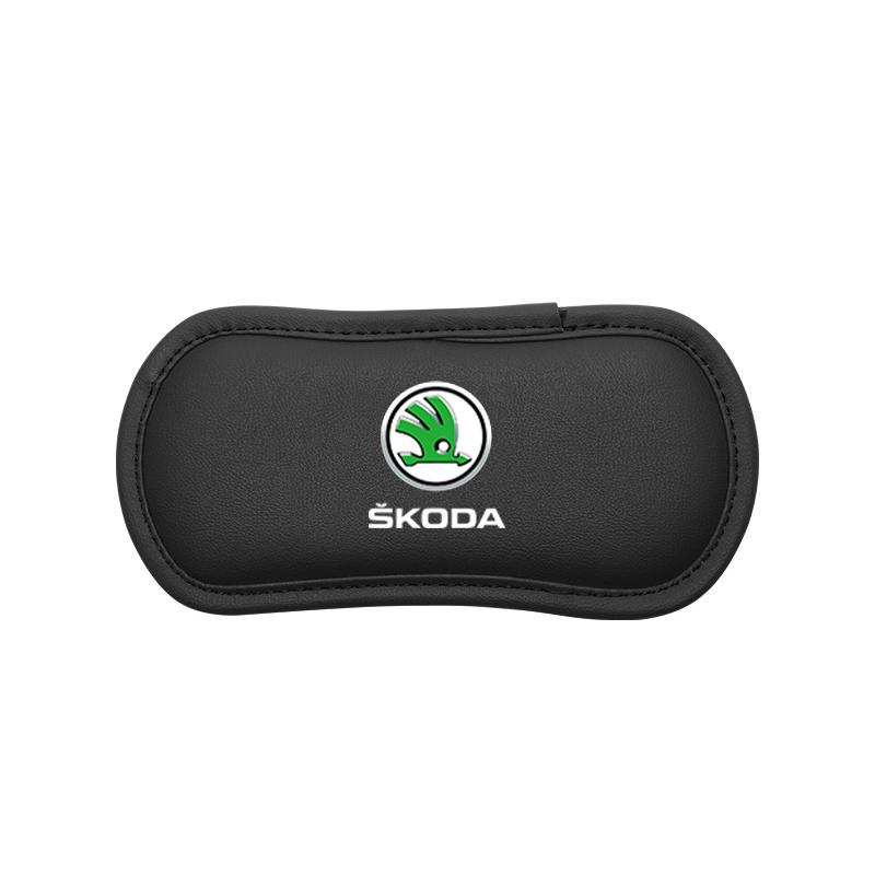 BTSN5 Podložka na opěrku ruky nohy kolena do interiéru auta Kožená měkká výplň Pro Skoda Kylaq Elroq Kodiaq Octavia Enyaq Kamiq Scala Rapid Superb Karoq