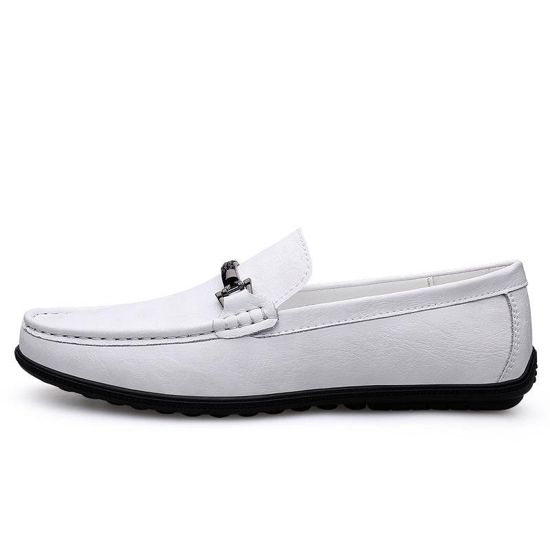 Men's business leather shoes, leather casual soft-soled soft-sided Doudou shoes, breathable one-pedal men's trend