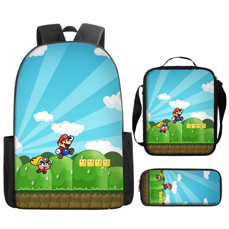 Super Elementary School Bag Cartoon Anime Backpack Mario Backpack Super Satchel
