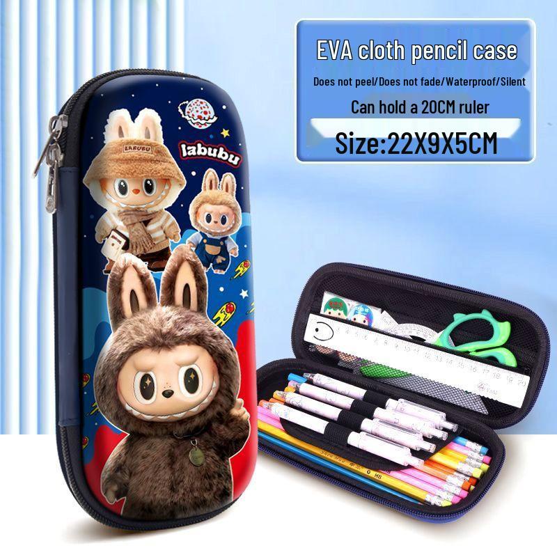 Großes Schul-Federmäppchen für Kinder - La Bu Bu Mädchen-Design - Kostenloser Versand