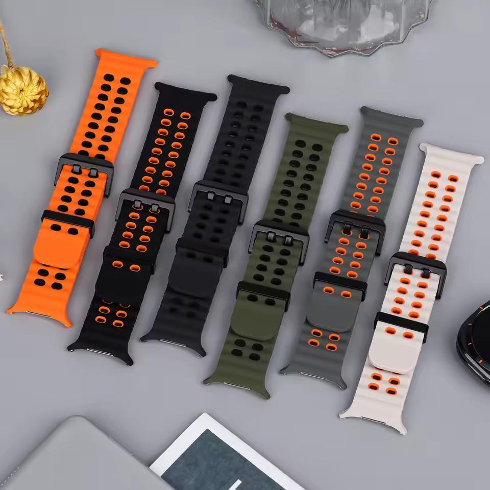 Marine Band For Samsung Galaxy Watch Ultra 47mm Sports Silicone Strap Bracelet For GalaxyWatch Ultra Watchband Accessories