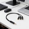 3.5MM Audio Splitter Cable Plated Connector Male To Female 1 Input 3 Output Stereo Jack Adapter Headset Audio AUX Splitter Cord