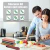 9PCS Knife Sharpening Kit, 4 Side Grit Professional Sharpening Stone Whetstone-400/1000 3000/8000 Grit, Flattening Stone, Angle Guide, Leather Strop