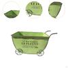 Compact Flower Cart Plant Stand, Metal Wheelbarrow for Displaying Pots