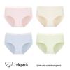Women's Seamless Cotton Mid-Waist Briefs 4-Pack
