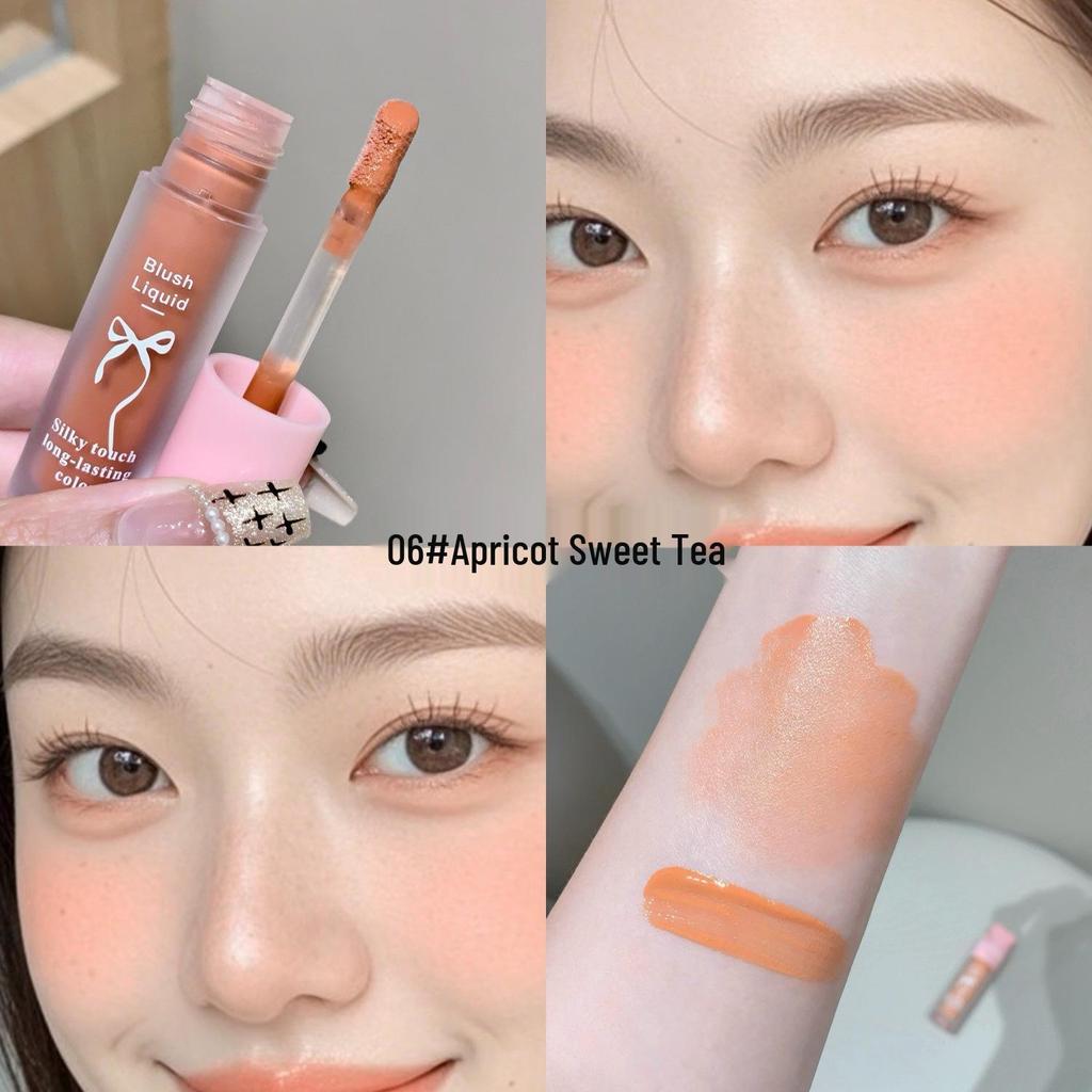 SHAQINUO Drunken Pink Long-Lasting Waterproof Blush: Natural Whitening, Fade-Resistant, Perfect for Student Parties.