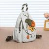 National Style Canvas Women Backpack With Hand Stitching, Literary Fresh Mini Chest Bag, Portable Small Rucksack For Travel Outdoor Daily Casual Use