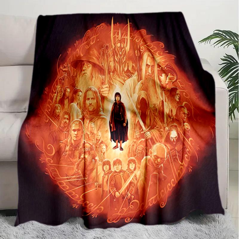 1PC The Lord of the Rings blanket, all-season lightweight home office outdoor nap multifunctional blanket, Christmas gifts