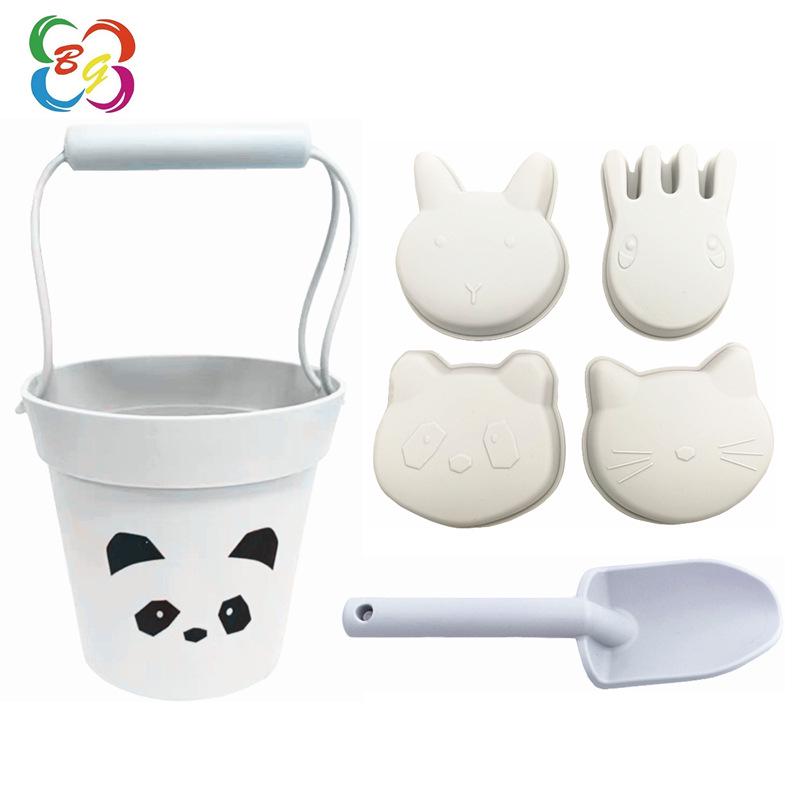 

Интерактивный набор силиконовых ведер для пляжа для родителей и детей для игр с песком, водой и снегом