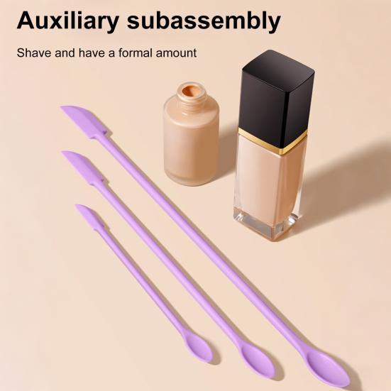 3 ks sada silikonových špachtle Mini škrabka na zavařovací sklenice Malá špachtle s míchadlem na make-up Mini špachtle na sklenice Kosmetické krémy