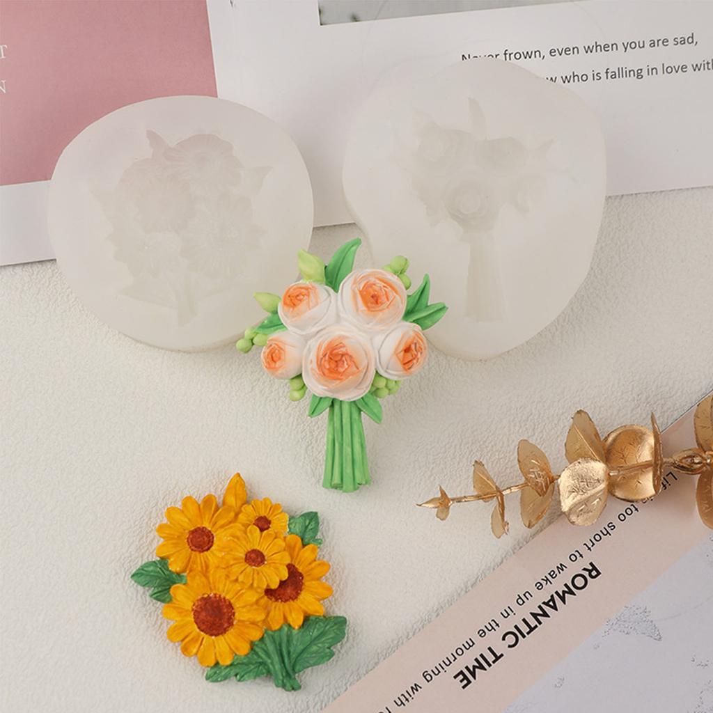 Sunflower- Peony- Sugar Chocolate Cake Fondant Mold Diy Baking Manual Candle Mold Food Grade Silicone Fondant Mould