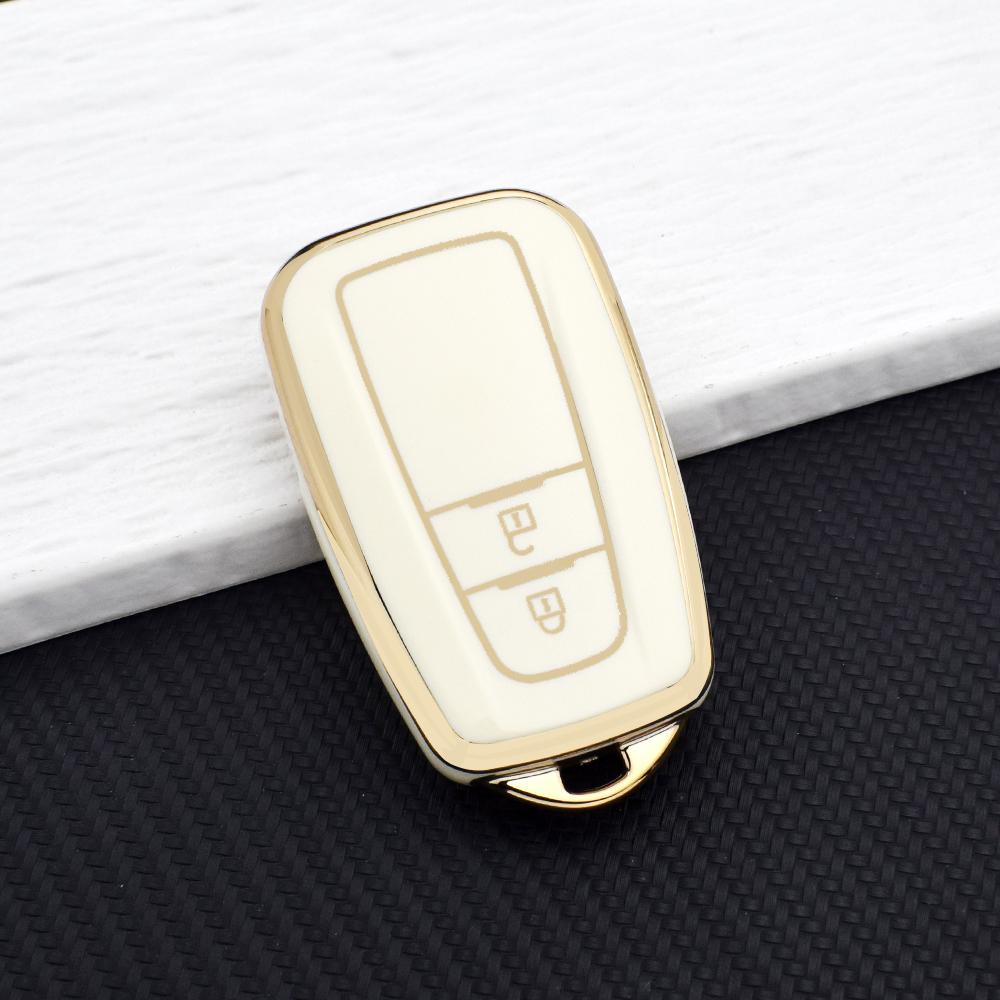 Fashion Shockproof Soft TPU Car Remote Key Case Cover for Toyota Prius Camry Corolla C-HR RAV4 Land Cruiser Prado Keychain  Ring