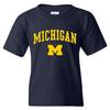 Michigan Wolverines Arch Logo Licensed Unisex Youth T-Shirt