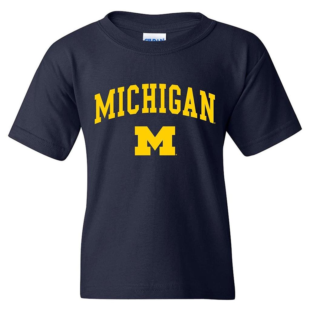 Michigan Wolverines Arch Logo Licensed Unisex Youth T-Shirt