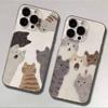 Shocking Cat Pattern Phone Case for IPhone 17 12 16 14 13 11 15 Pro Max IPhone 16 15 14 Plus Transparent Phone Soft Case