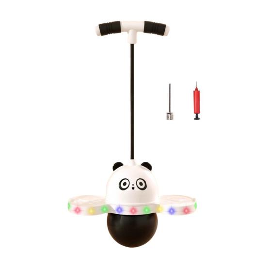 Balance Jumping Ball for Kids Panda Frog Bouncing Ball with Handle & Pump Pogo Sticks Core Strength Motor Skills Coordination Trainer