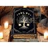 Handmade Leather Journal • Mystic Embossed Grimoire • Book of Shadows Spell Book • Witchcraft Gift Notebook