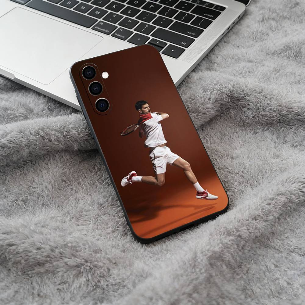 Novak Djokovic-Tennis Black Soft Silicone Phone Case for Samsung Galaxy A73, A71, A72, A70, A53, A52, A51