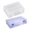 Multiple Compartment Clear Plastic Jewelry Box Set 30 and 45 Grids Bead Organizers with Secure Closure
