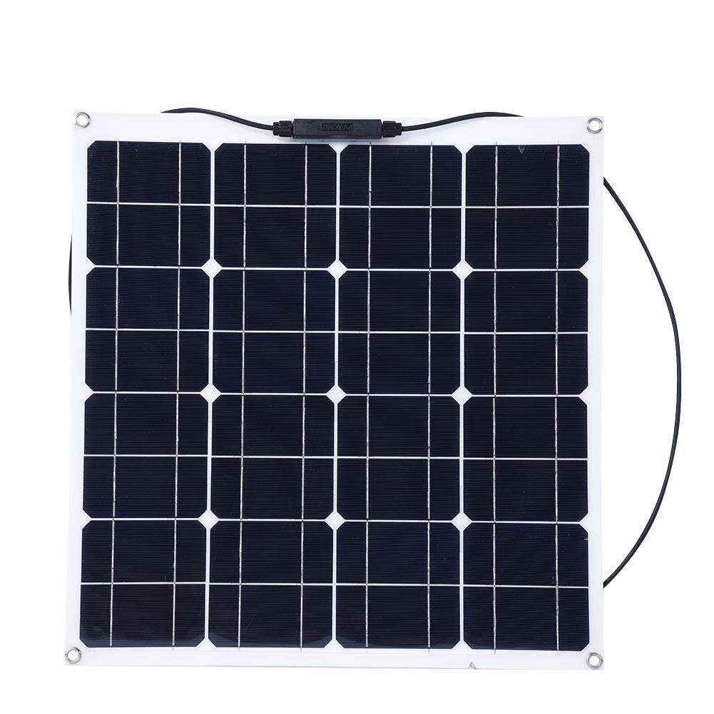 50W Portable Flexible High Efficiency 12V Solar Panel Outdoor for Home  Boat   Yacht   RV