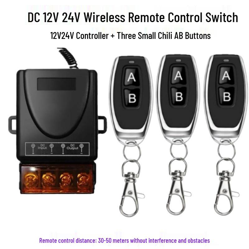 Multi-Voltage Wireless Remote Control Switch for Water Pumps and Electric Vehicle Lighting