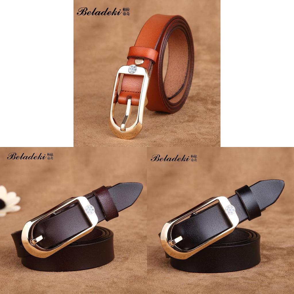 Ceinture en cuir pour femme avec boucle à ardillon pour un style décontracté ou de bureau