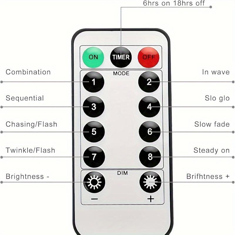 USB Fairy Light String 8 Lighting Modes Remote Control Operation Colorful Light String Perfect for Weddings, Bedrooms, Christmas Decorations