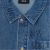 New MLB New York Yankees Shirt Unisex Denim Blue 3ADRM0444-50INS