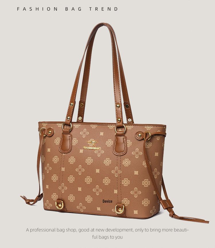 2026 Women's High-End Cross-Border Fashion Tote: Large-Capacity Commuting Shoulder Bag