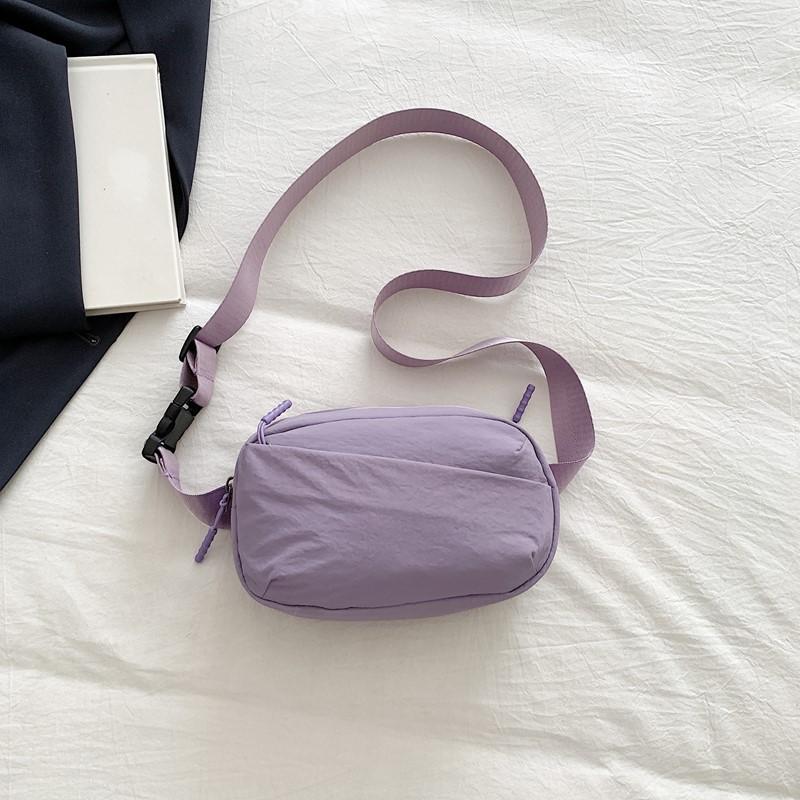

Сумка Mori женская в минималистичном стиле, сумка-мессенджер с девичьим сердечком, новая коллекция осени 2025, повседневная однотонная женская сумка, легкая тканевая сумка фиолетовый