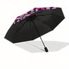 Hello Kitty,Rock Star Automatic Folding Umbrella-Simple 8-Rib Design, Bright Cartoon Pattern, Durable Iron Frame, Suitable For Travel, Outdo