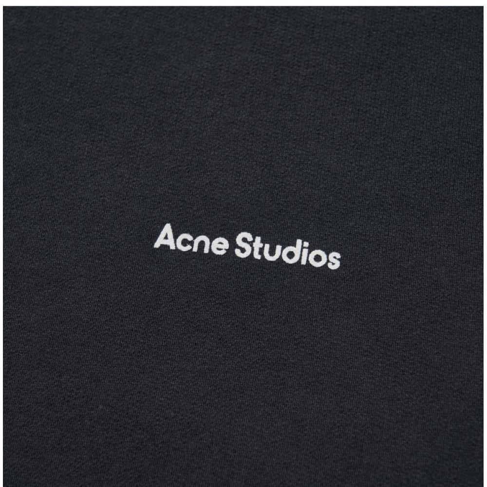 Acne Studio Ai0067 Black Stamp Logo Women S SweatShirt
