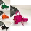 Stylish Casual Mini Tote Bag For Women In Black Orange Green And Fuchsia Perfect For Commuting And Everyday Use
