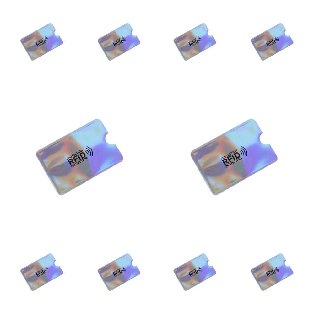 10pcs Reader Lock NFC Blocking Case Aluminium Foil ID Card Box Anti RFID Card Holder  Female/Male