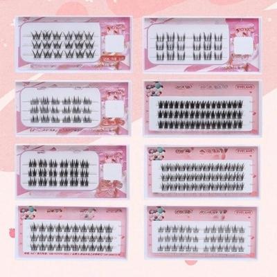 1BOX Three Rows of Lazy Trilogy Sunflower Self-grafting False Eyelashes Thick Single Cluster Lower Eyelashes Segmented Lengthening