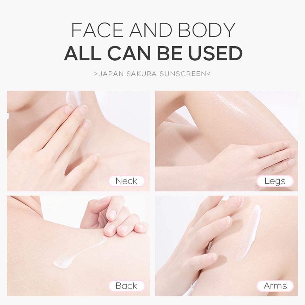 SPF50 Sonnencreme Sakura Gesicht & Körper Sonnenschutz 30ml Natürlich Feuchtigkeitsspendend Wasserfest Haut Sonnenschutz Schützt Beruhigt